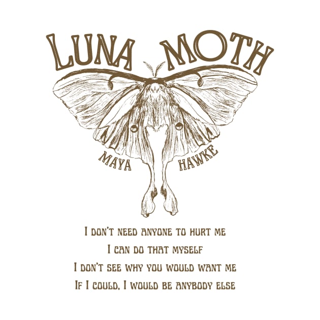 MAYA HAWKE'S LUNA MOTH LYRICS ART by aplinsky