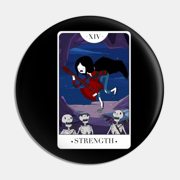 Strength  - Marceline The Vampire Queen Tarot Card Pin by kvothewordslinger