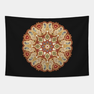 Colored and golden round pattern Tapestry