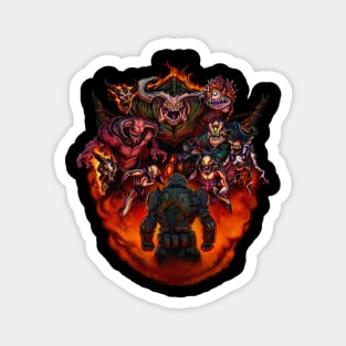 angry guy in mars hell Magnet