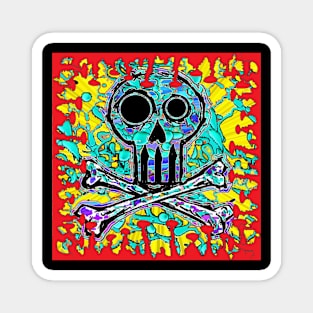 skull tag pop art Magnet