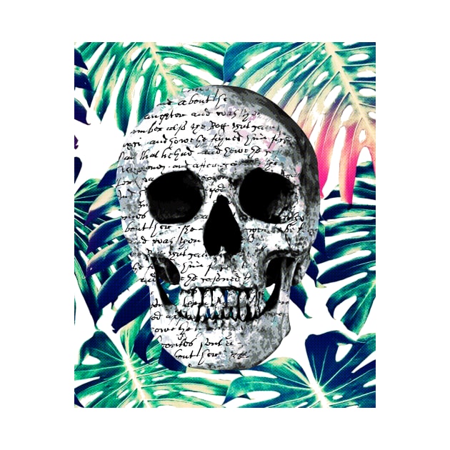 Cool Tees Tropical Shakespeare Skull by COOLTEESCLUB