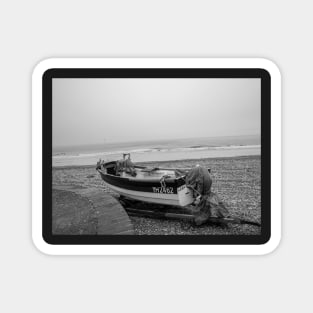 Traditional fishing boat on Cromer Beach on the Norfolk coast Magnet