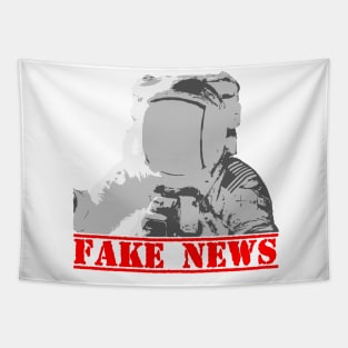 Moon Landing Fake, Truth seeker, Printed Truth Gift Idea! Tapestry