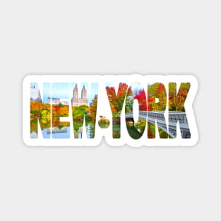 NEW YORK - New York USA Central Park Fall Magnet