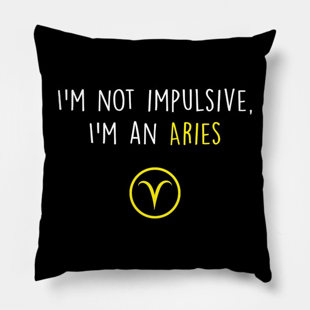 Aries Funny Pillow by GregNowachek