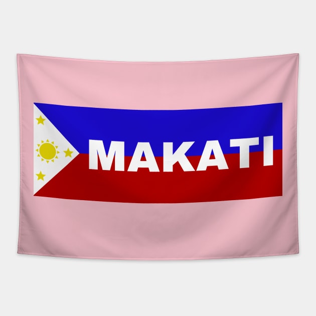 Makati City in Philippines Flag Tapestry by aybe7elf