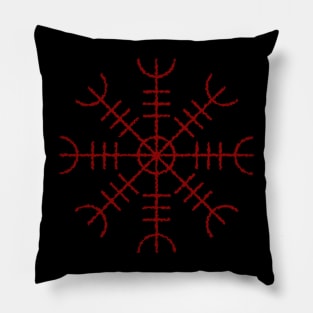 Helm of Awe Red Aged Pillow