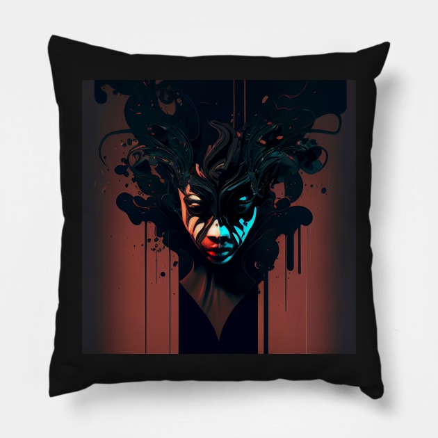 Tribal Medicine Woman Pillow by JoeBurgett