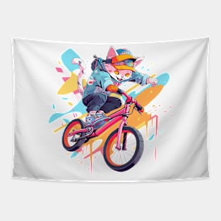 cat biker Tapestry