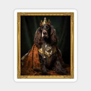 Noble Black & Brown Basset Hound - Medieval Queen (Framed) Magnet