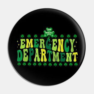 Emergency Department Emergency Room Nurse St Patrick's Day Pin