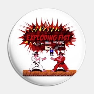 Retro 80s Gaming The way of the Exploding Fist Pin