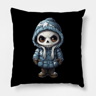 Spooky figure in mask perfect for halloween ! Pillow
