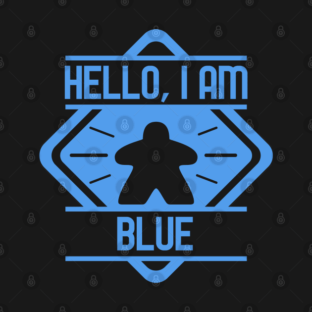 Hello I am Blue Meeple Board Games Addict by pixeptional