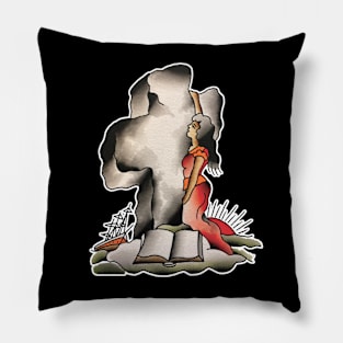 Rock of Ages Tattoo Design Pillow