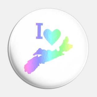 I LOVE Nova Scotia Pastels Pin