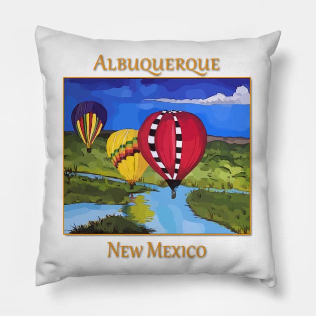 Hot air balloons, Albuquerque New Mexico Pillow by WelshDesigns