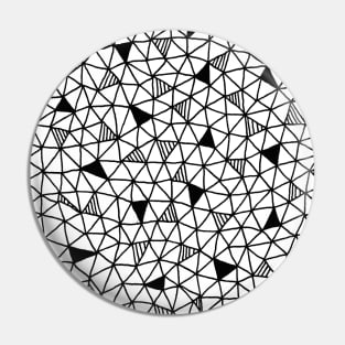 Caught In The Network / Triangle Network Geometrical Shapes Line Art Pin