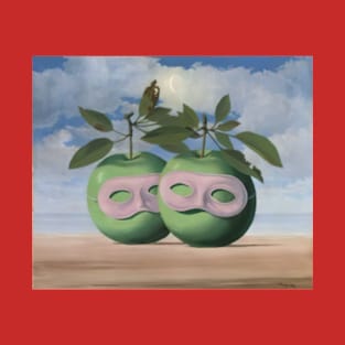 Rene Magritte Two Apple Green T-Shirt