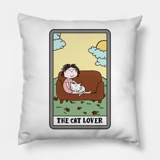 The cat lover - funny tarot cat Pillow