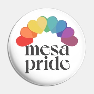 Mesa Pride //// Retro Typography Rainbow Design Pin