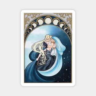 Eclipse - Art Nouveau day/night mythological romance Magnet