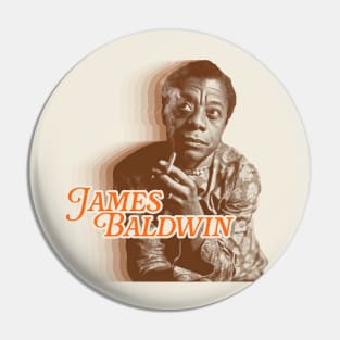 Retro James Baldwin Sepia Fade Tribute Pin