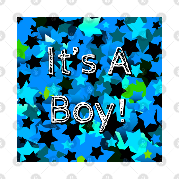 It's A Boy! Light Blue Stars by BlakCircleGirl