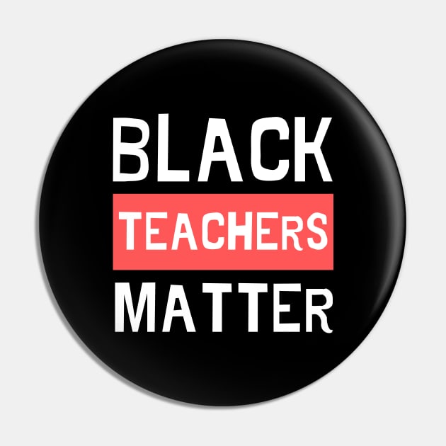 Black Teachers Matter - Digital Typography Lettering Pin by applebubble