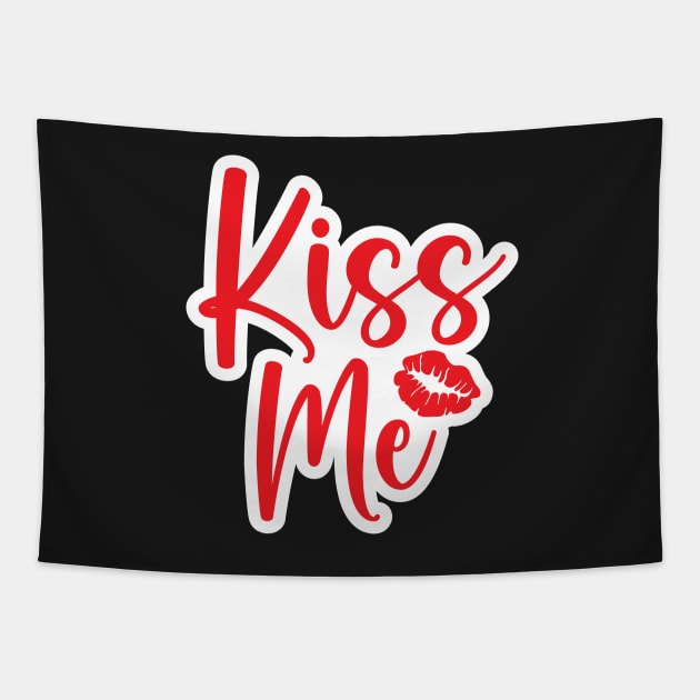 Valentine's Day Stickers - Kiss Me Tapestry by Lemonflowerlove