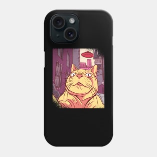 Cat Selfie Funny Cat Meme With UFO Phone Case