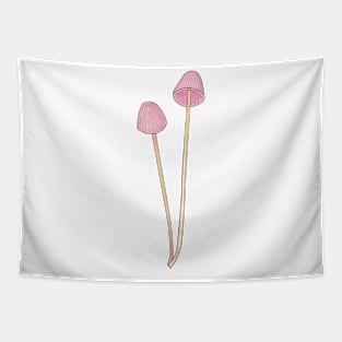 Pink Mushrooms Tapestry