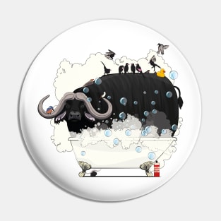 Buffalo in the Bath Pin