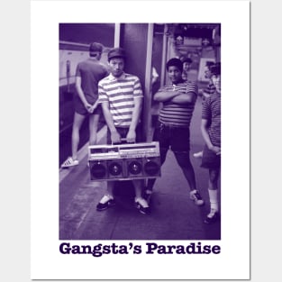 Gangsta's paradise lyrics poster, Old school hip hop lyrics wall art