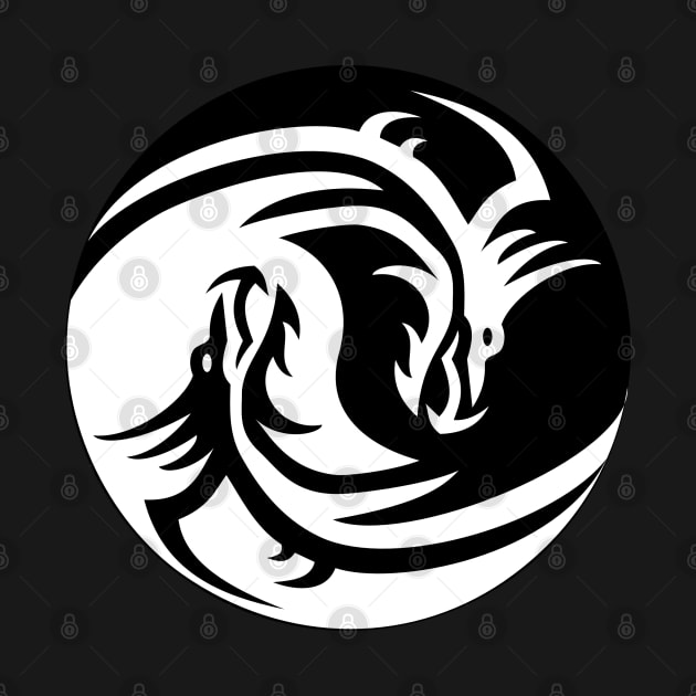 Ying Yang Dragons by Njuguman