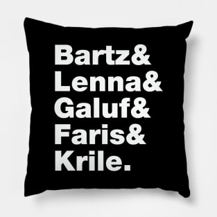 Final Fantasy 5 Characters (White Text) Pillow