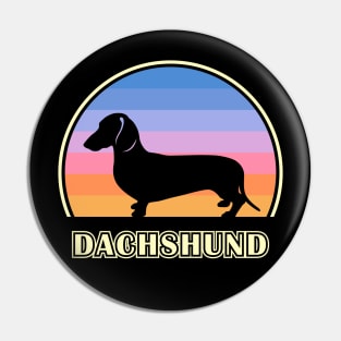 Smooth Dachshund Vintage Sunset Dog Pin