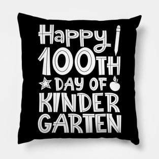 Happy 100th Day of Kindergarten Teacher or Student Pillow