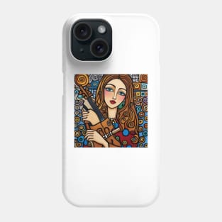 Woman playing a violin Phone Case