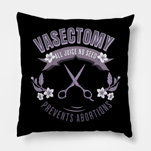 Vasectomy Prevents Abortion Pillow by valentinahramov