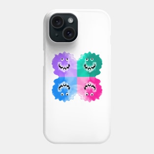 Goofy Jelly Monster Emoji Pixel Smiling Face Phone Case