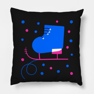 Blue Neon Skates Pillow