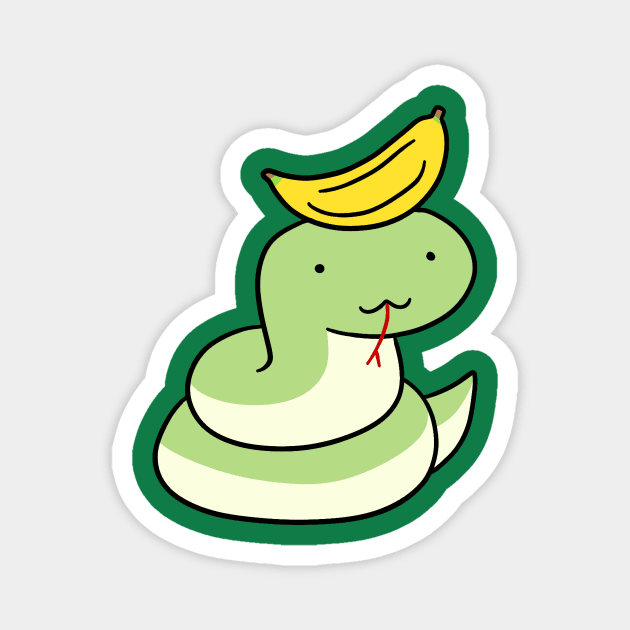 Banana Snake Magnet by saradaboru