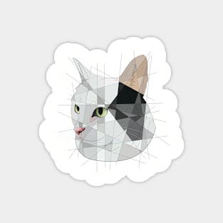 Geometric Cat Bust Magnet