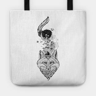 Space Fox Forest Moon Tote