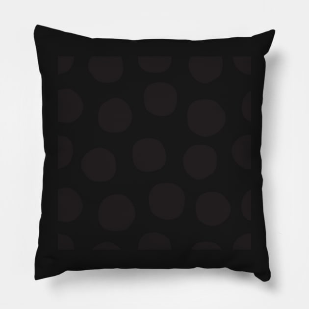 Bold Black & White Polka Dots Doodle Pillow by Blue Planet Boutique