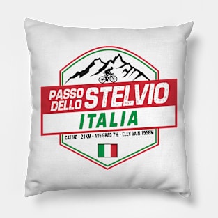 Passo Dello Stelvio Cycling Italy Pillow