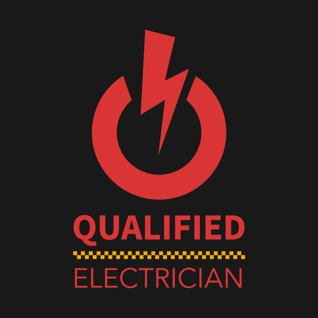 Qualified electrician, electrician gift, High voltage, lineman by One Eyed Cat Design