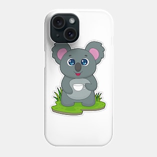 Koala with Coffee cup Phone Case